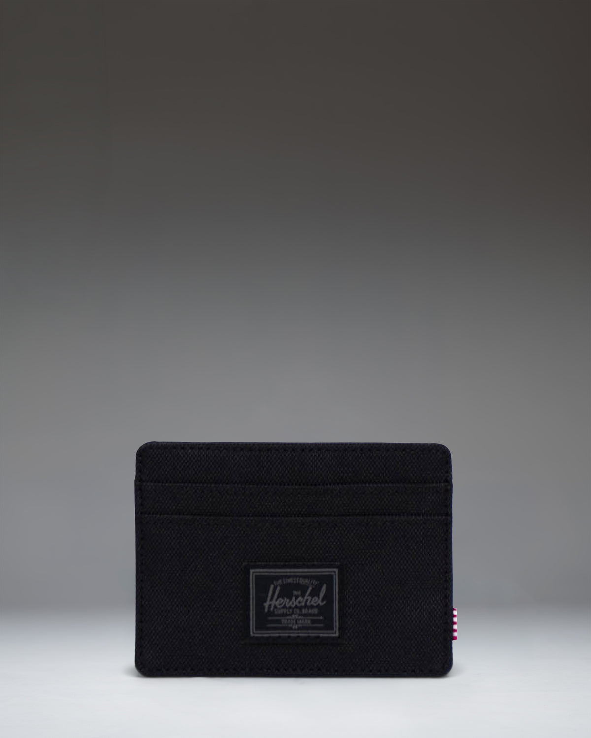Herschel Charlie Cardholder Wallet in Black Tonal - front studio shot