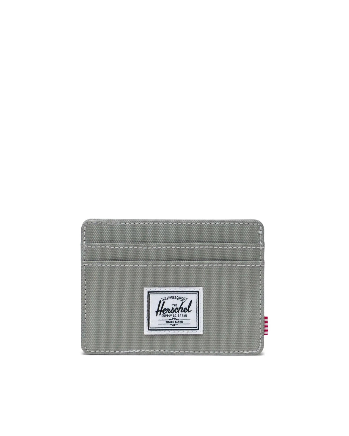 Herschel Charlie Cardholder in Seagrass/White Stitch - front view