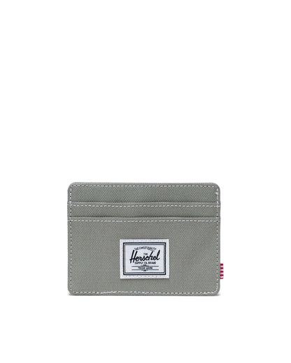 Herschel Charlie Cardholder in Seagrass/White Stitch - front view