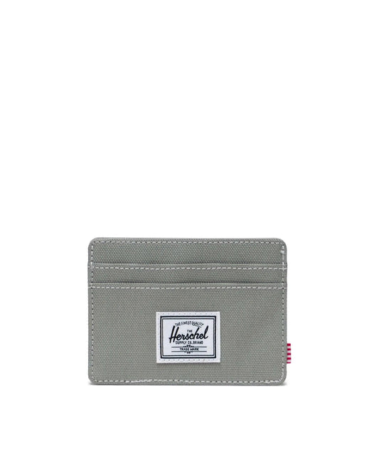 Herschel Charlie Cardholder in Seagrass/White Stitch - front view — BambiniJO Jordan