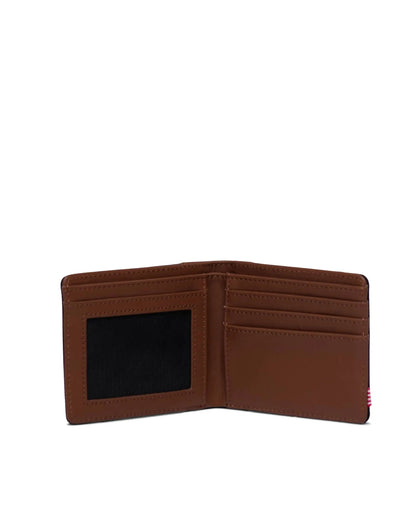 Herschel Hank Bifold Wallet in Black/Tan - interior view