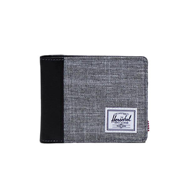 Herschel Hank RFID Wallet in Raven Crosshatch - front view