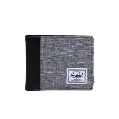 Herschel Hank RFID Wallet in Raven Crosshatch - front view