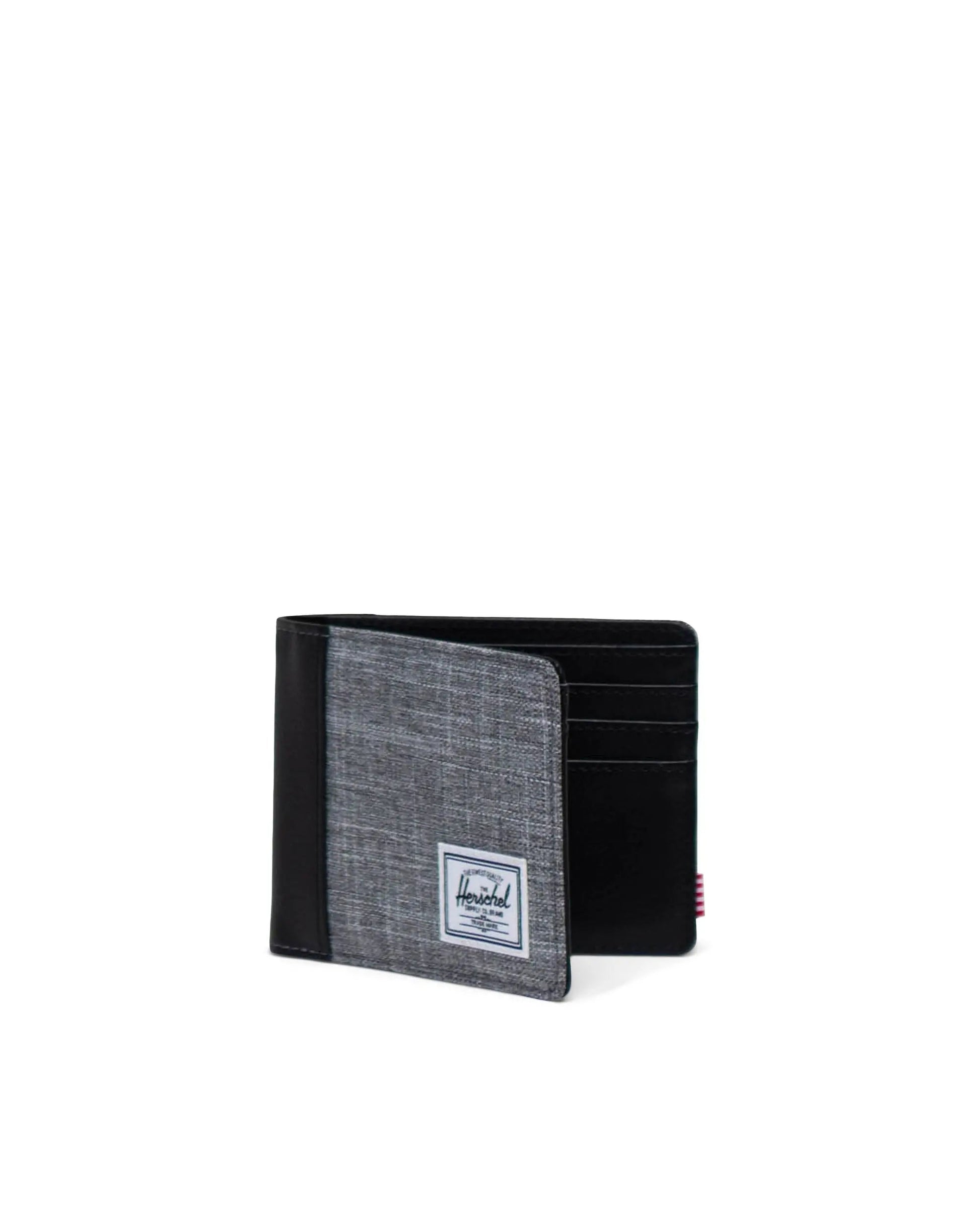 Herschel Hank Wallet in Raven Crosshatch - open view