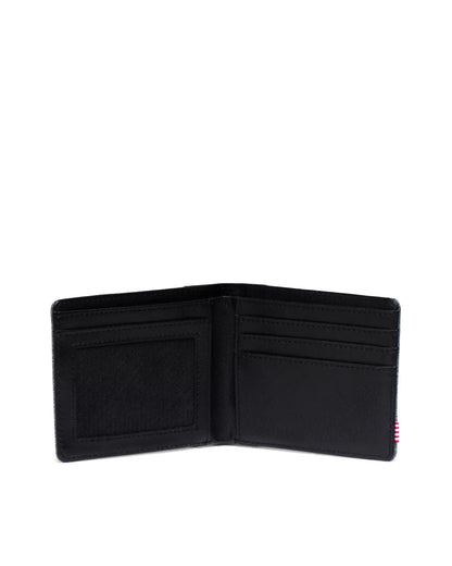 Herschel Hank Wallet in Raven Crosshatch - interior view