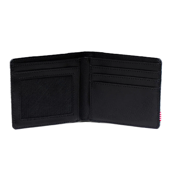 Herschel Hank RFID Wallet in Raven Crosshatch - open view