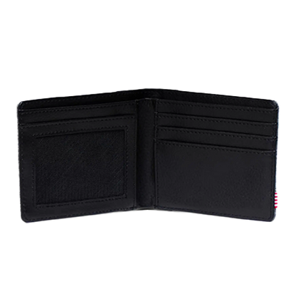 Herschel Hank RFID Wallet in Raven Crosshatch - open view