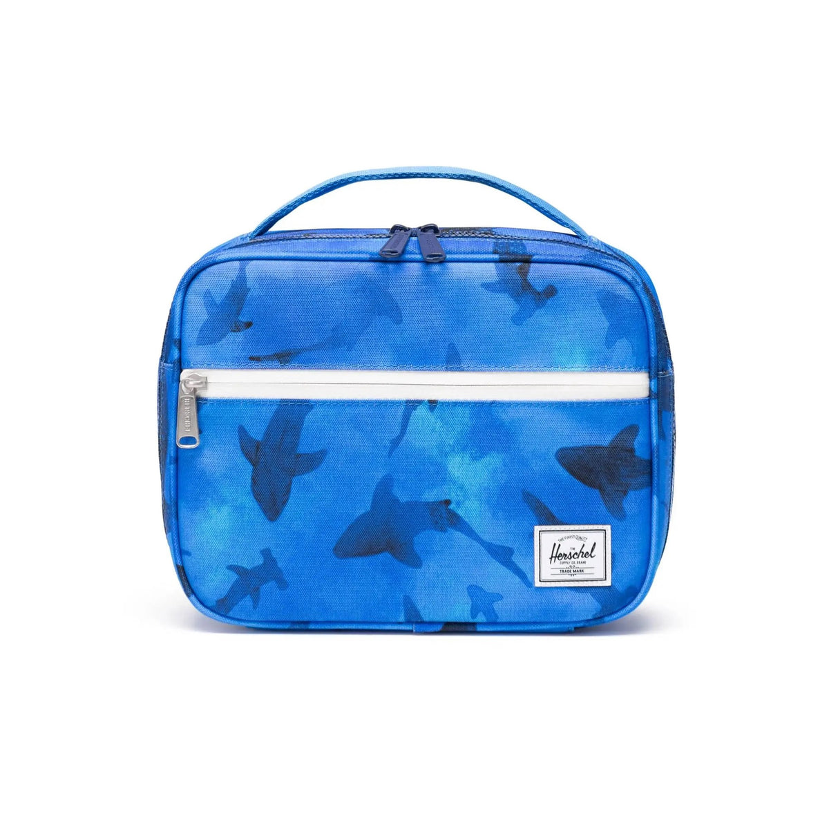 Herschel Pop Quiz Lunch Box Sharks Mazarine Blue 5L - front view
