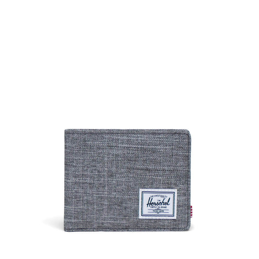 Herschel Roy RFID Wallet in Raven Crosshatch - studio shot