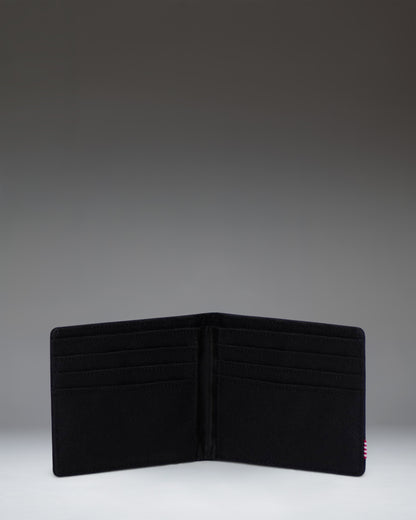 Herschel Roy Wallet in Black Tonal - open view showing card slots