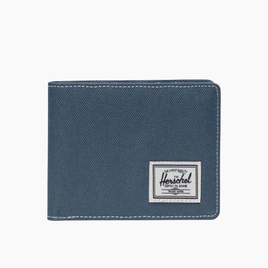 Herschel Roy Wallet in Blue Mirage/White Stitch - front view