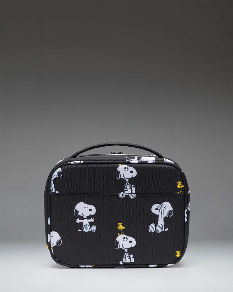 Herschel Peanuts Pop Quiz Lunch Box Snoopy and Woodstock Black - side view