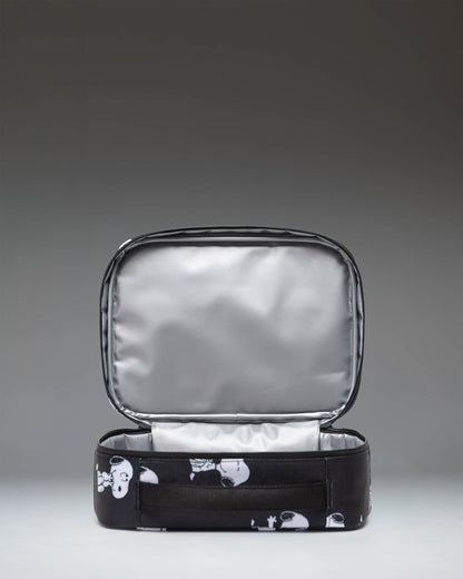 Herschel Peanuts Pop Quiz Lunch Box Snoopy and Woodstock Black - detail view