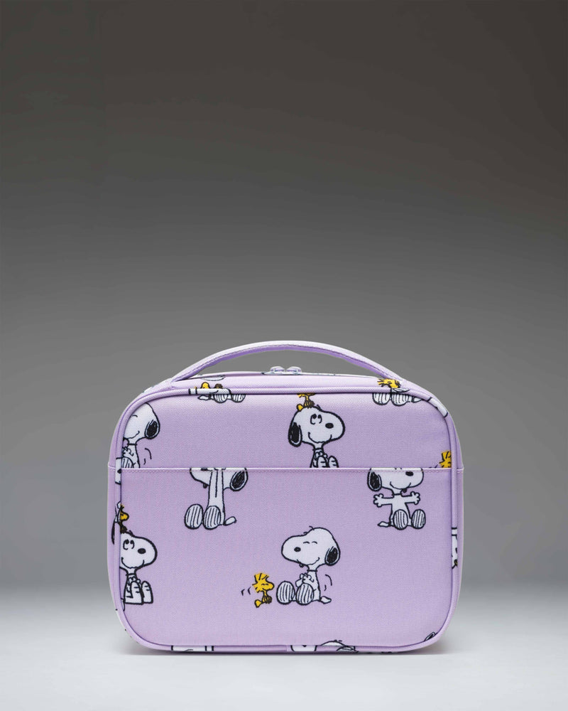Herschel Peanuts Pop Quiz Lunch Box Snoopy and Woodstock Pastel Lilac - side