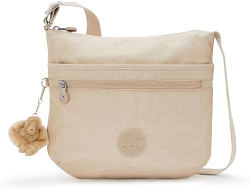 Kipling ARTO Crossbody Bag Sparkled Beige - side view
