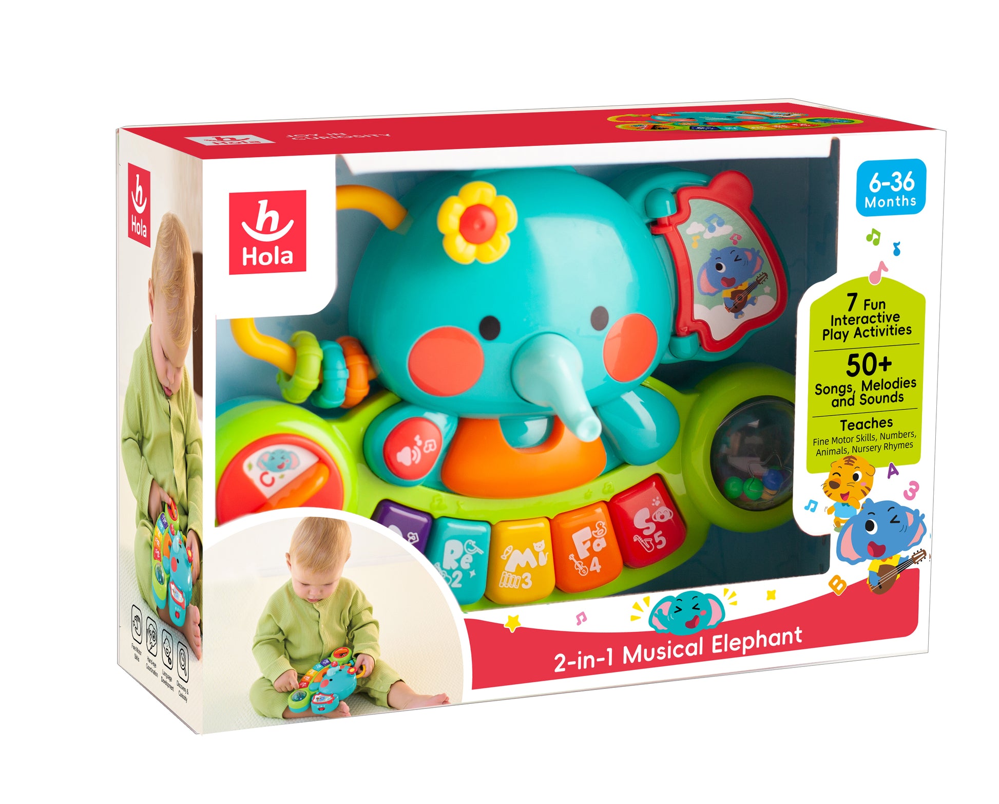 HOLA - 2-in-1 Musical Elephant HOLA - 2-in-1 Musical Elephant