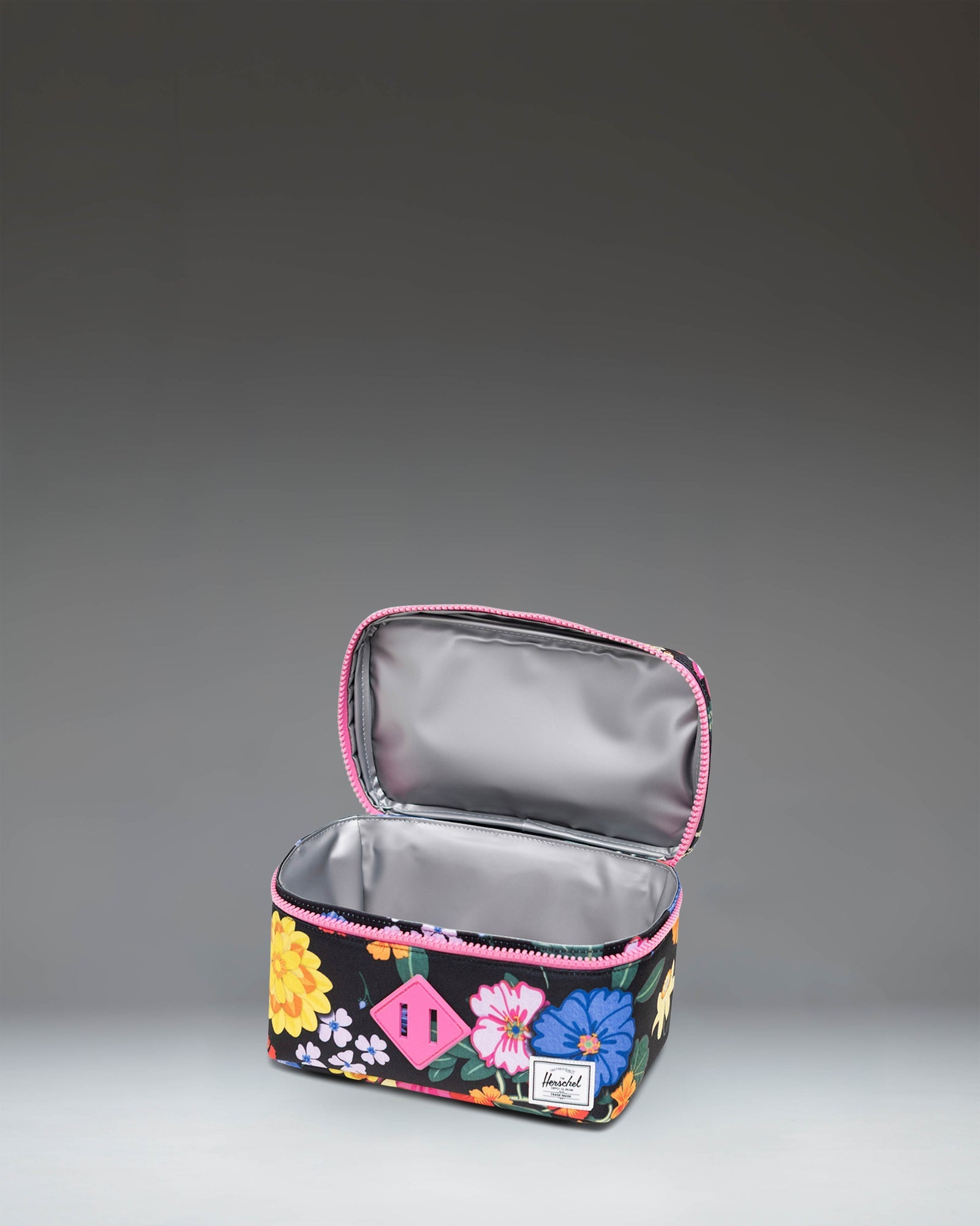 Herschel Heritage Kids Lunch Box in Paper Garden print, interior view