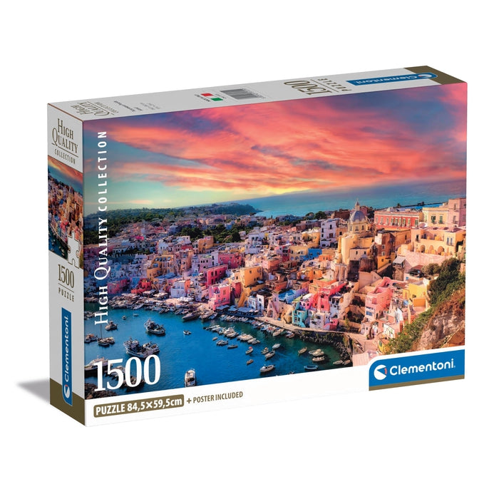 Clementoni 1500pc Picturesque Procida Island Jigsaw Puzzle box art