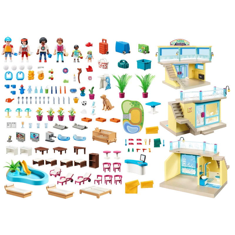 Playmobil - Beach Hotel- 401 Pcs | 4Y+ Playmobil - Beach Hotel- 401 Pcs | 4Y+