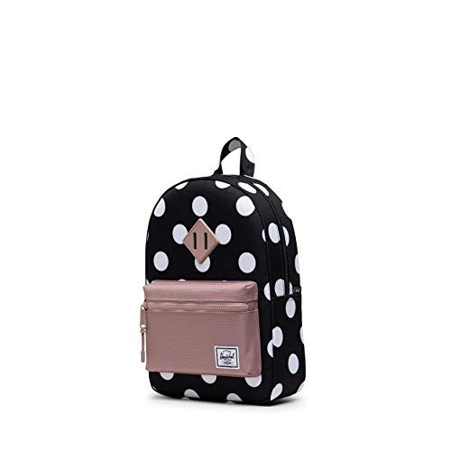 Herschel Heritage Kids Backpack Polka Dot Black and White/Ash Rose 9L - side view