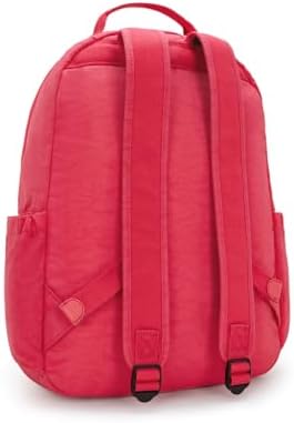Kipling SEOUL Large Backpack - Resort Pink, front organizer pocket