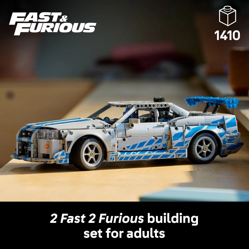 Lego - 2 Fast 2 Furious Nissan Skyline GT-R (R34) Car 1410 Pcs 18Y+ — BambiniJO Jordan