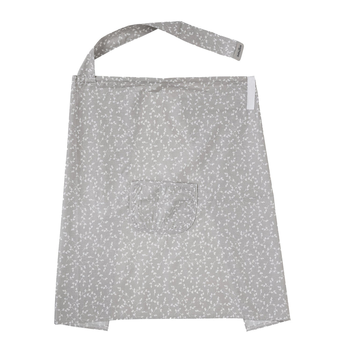 BabyJem Nursing Apron with Pocket Floral Grey