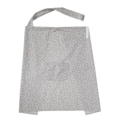 BabyJem Nursing Apron with Pocket Floral Grey