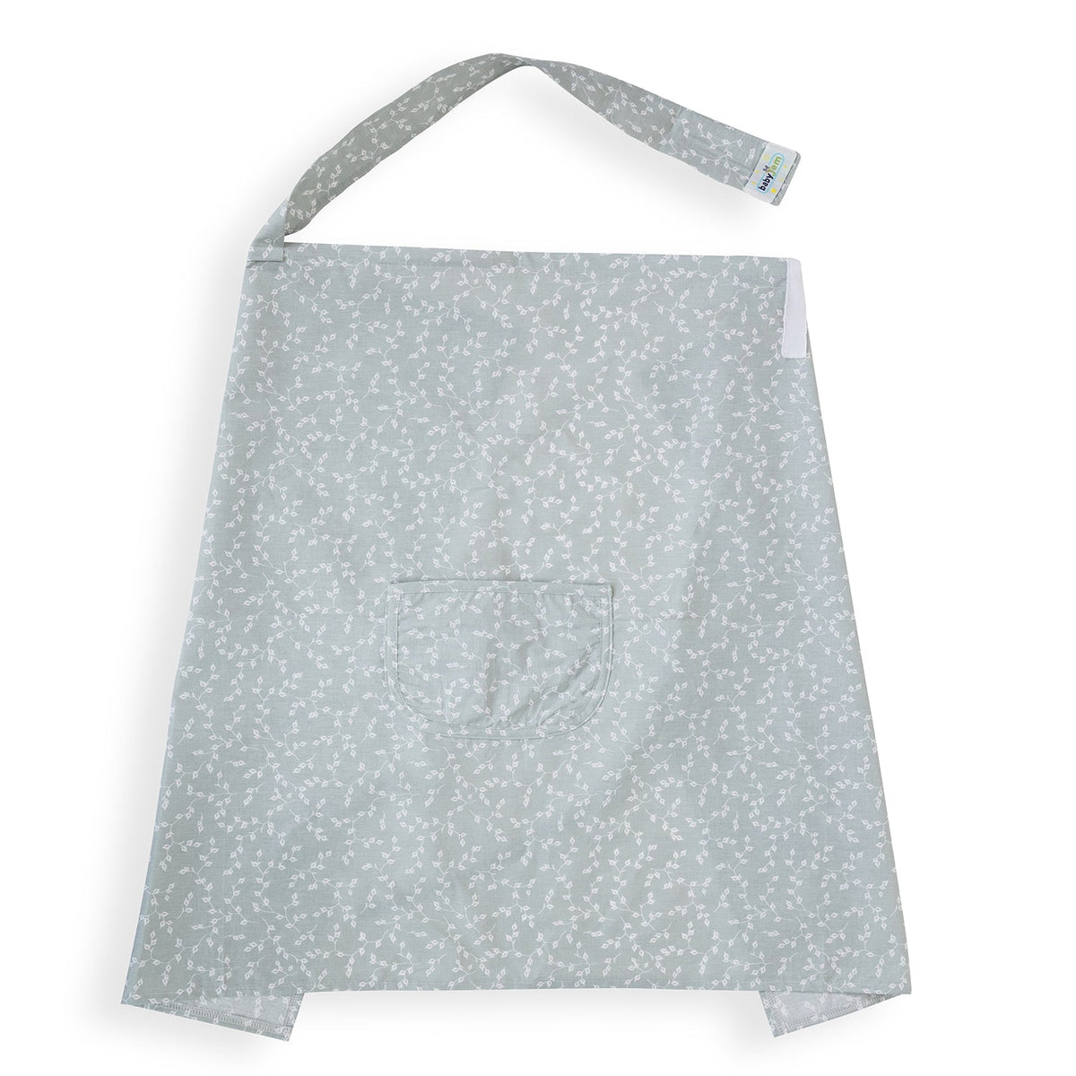 BabyJem Nursing Apron with Pocket Floral Green