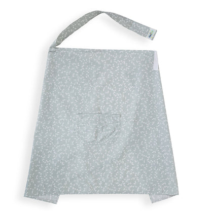 BabyJem Nursing Apron with Pocket Floral Green