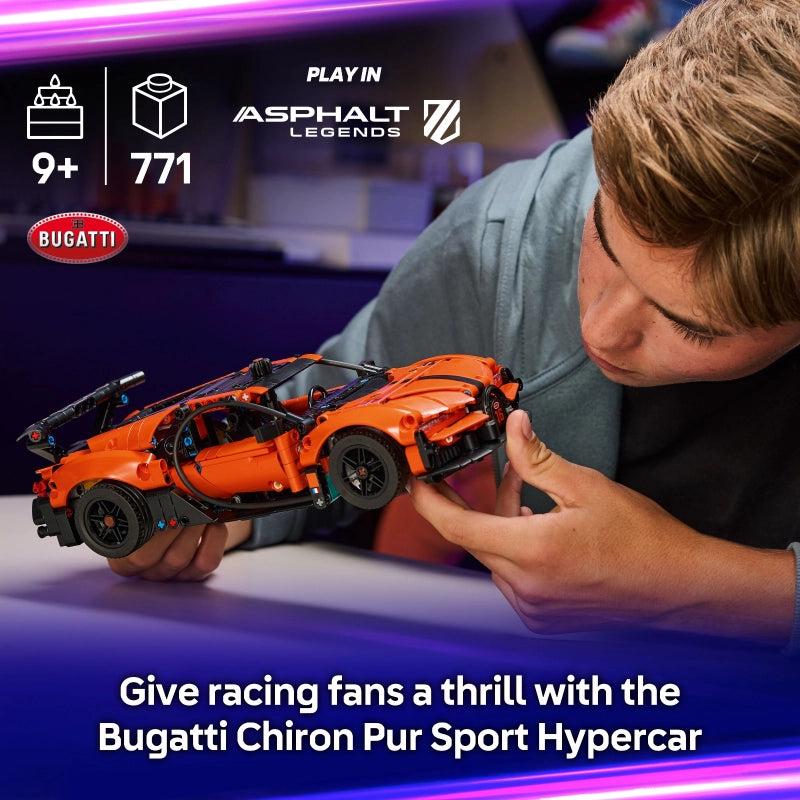 Lego - Bugatti Chiron Pur Sport Hypercar | 771 Pcs | 9Y+ Lego - Bugatti Chiron Pur Sport Hypercar | 771 Pcs | 9Y+