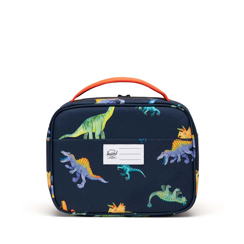Herschel Pop Quiz Lunch Box Little Herschel Watercolour Dinos Darkest Navy 5L