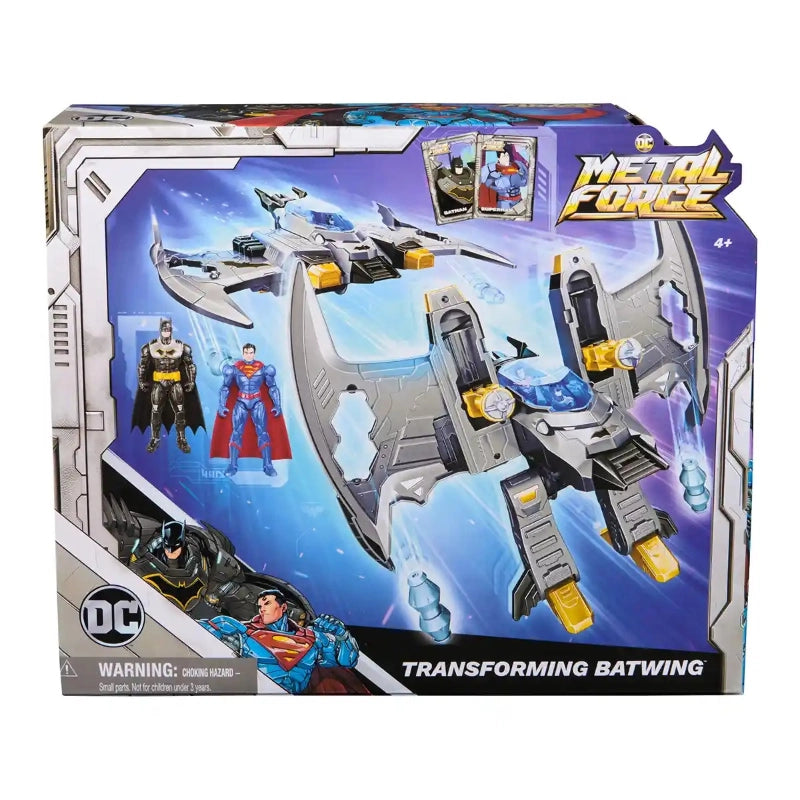 DC Universe - DC Comics, Metal Force Transforming Batwing, 2-in-1 Playset | 4Y+ DC Universe - DC Comics, Metal Force Transforming Batwing, 2-in-1 Playset | 4Y+