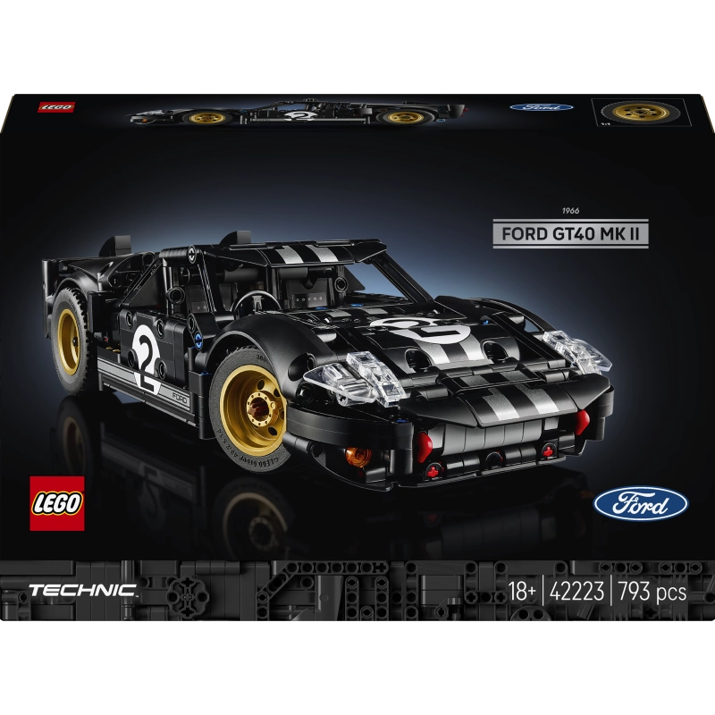 ليغو - سيارة سباق فورد GT40 MKII موديل 1966 | 793 قطعة | 18 سنة فأكثر ليغو - سيارة سباق فورد GT40 MKII موديل 1966 | 793 قطعة | 18 سنة فأكثر