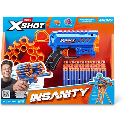 X-Shot - Insanity Micro Blaster Series 1 (24 Darts) | 8Y+