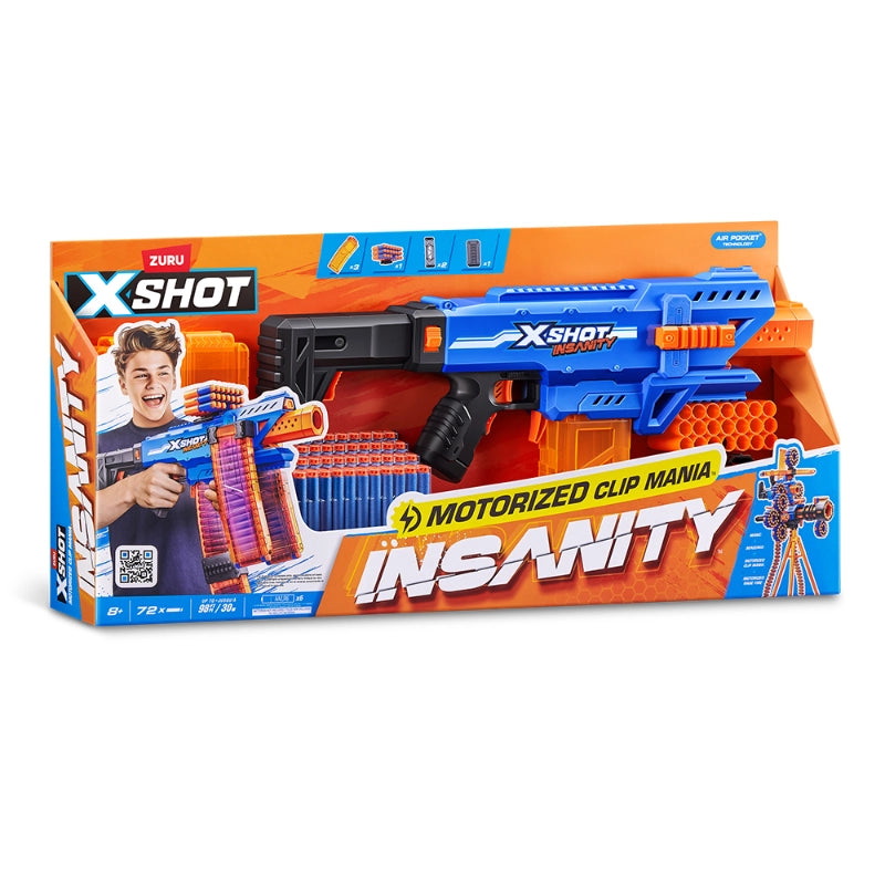 X-Shot - قاذف كليب مانيا الآلي إنسانيتي (72 طلقة سهام) | 8 سنوات فأكثر X-Shot - قاذف كليب مانيا الآلي إنسانيتي (72 طلقة سهام) | 8 سنوات فأكثر