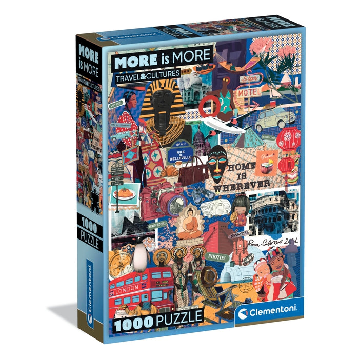Clementoni More is More Travel and Cultures 1000pc Jigsaw Puzzle box