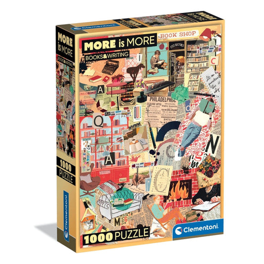 Clementoni More is More Books and Writing 1000pc Jigsaw Puzzle box