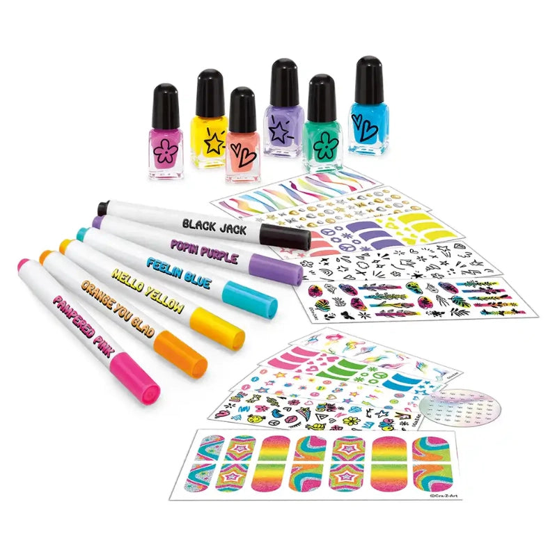 Cra-Z-Art - Shimmer 'n Sparkle Neon Craze Nail Time 3-in-1 Nail Art Designer | 8Y+