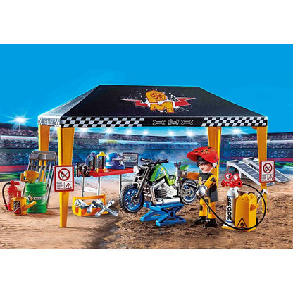 Playmobil - Stunt Show Service Tent- 49 Pcs | 4Y+