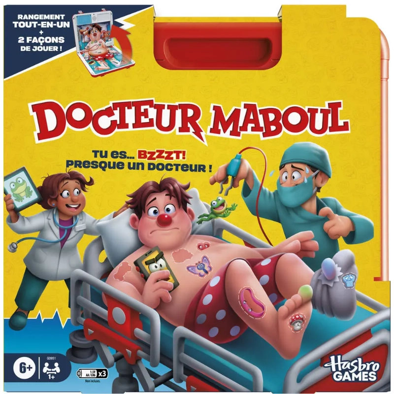 Hasbro Gaming - Operation Electronic Board Game in Carrying Case (French) | 6Y+