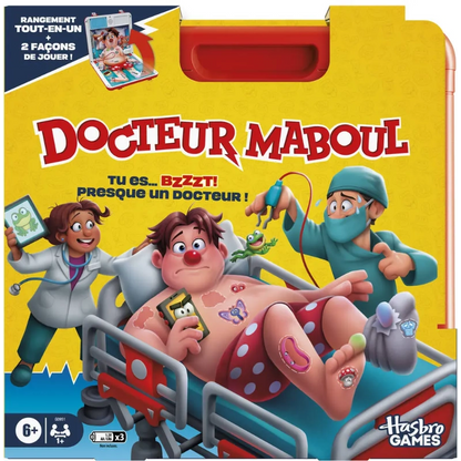 Hasbro Gaming - Operation Electronic Board Game in Carrying Case (French) | 6Y+