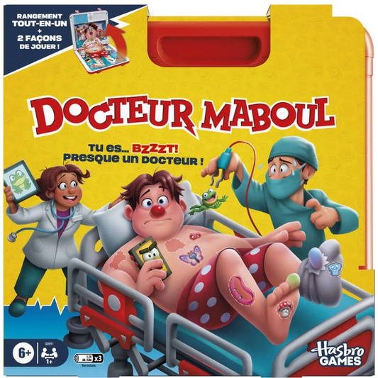 Hasbro Gaming - Operation Electronic Board Game in Carrying Case (French) | 6Y+