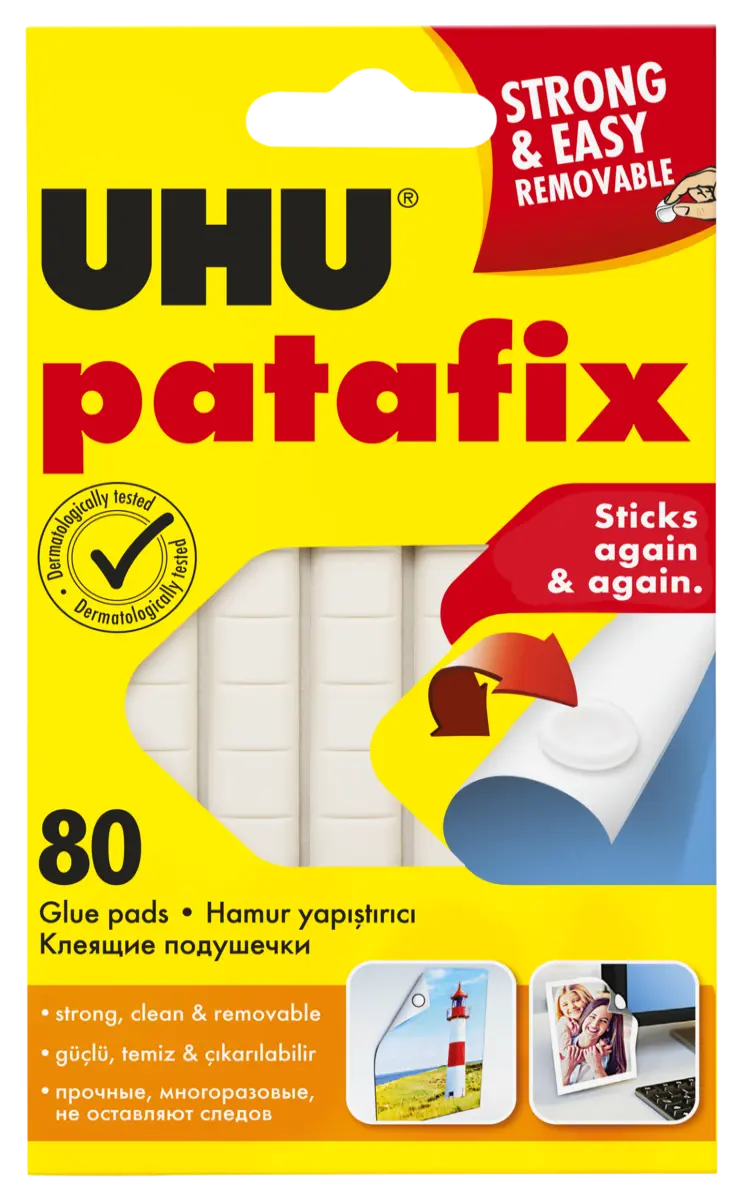 UHU Patafix White 80 removable adhesive pads