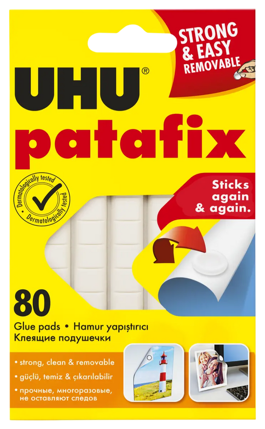 UHU Patafix White 80 removable adhesive pads