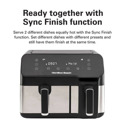 Hamilton Beach - Dual Basket Air Fryer 8.5L