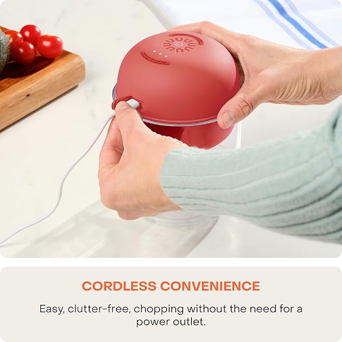 Nutricook - Choppi Rechargable Chopper | 500ml | Red Nutricook - Choppi Rechargable Chopper | 500ml | Red