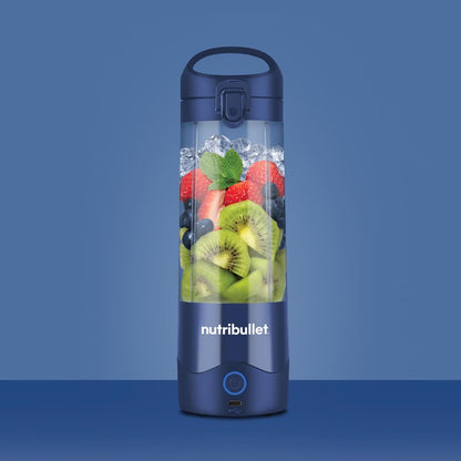 NutriBullet - Portable Cordless Blender with Handled Sip Lid | Navy | 475ml | 100W