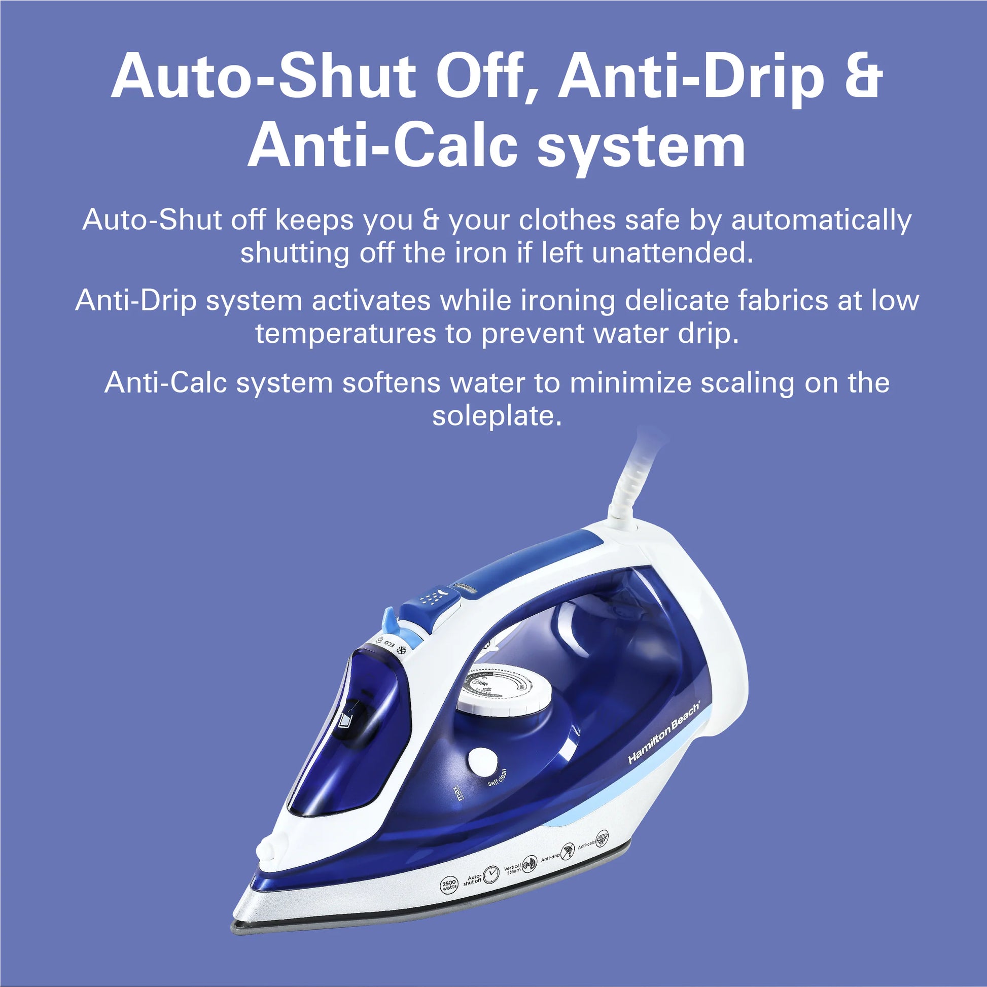 Hamilton Beach - Steam Iron Ceramic 2500W Hamilton Beach - Steam Iron Ceramic 2500W