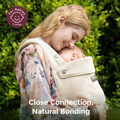 Momcozy - Ergonomic Newborn Carrier | 3-24 Months | Beige